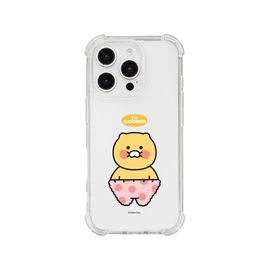 [S2B] KAKAO FRIENDS CHOONSIK Clear TPU+PC Bumper Case – Crystal Clear, Shock-Absorbing, Camera & Button Protection for iPhone & Galaxy - Made in Korea